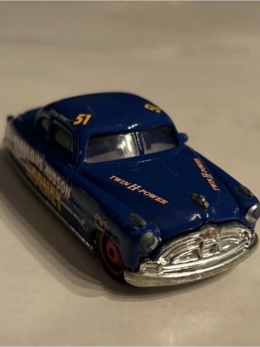 3/15$ 🐸 Disney Pixar Cars Fabulous Hudson Hornet With Red Rims Lenticular Mattel